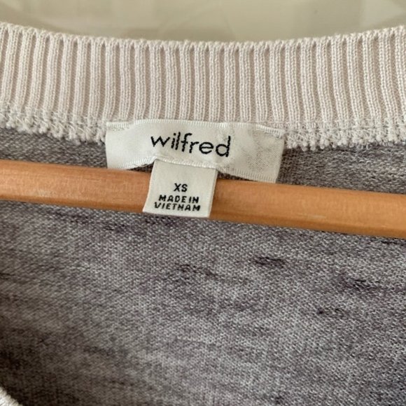 Aritzia Wilfred Sherbrooke grey v-neck sweater XS - Picture 6 of 7